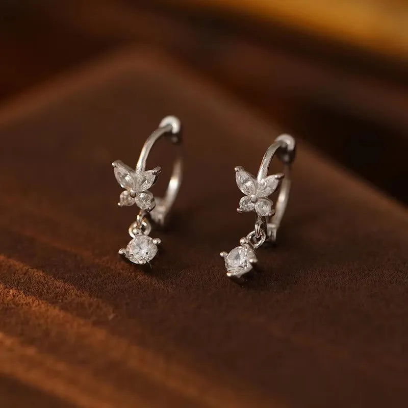 Dainty Tiny Layered Gold Plated Copper Metal Paved CZ Huggie Hoop Earrings for Women Girls Luxury Elegant Catilage Hoops Jewelry