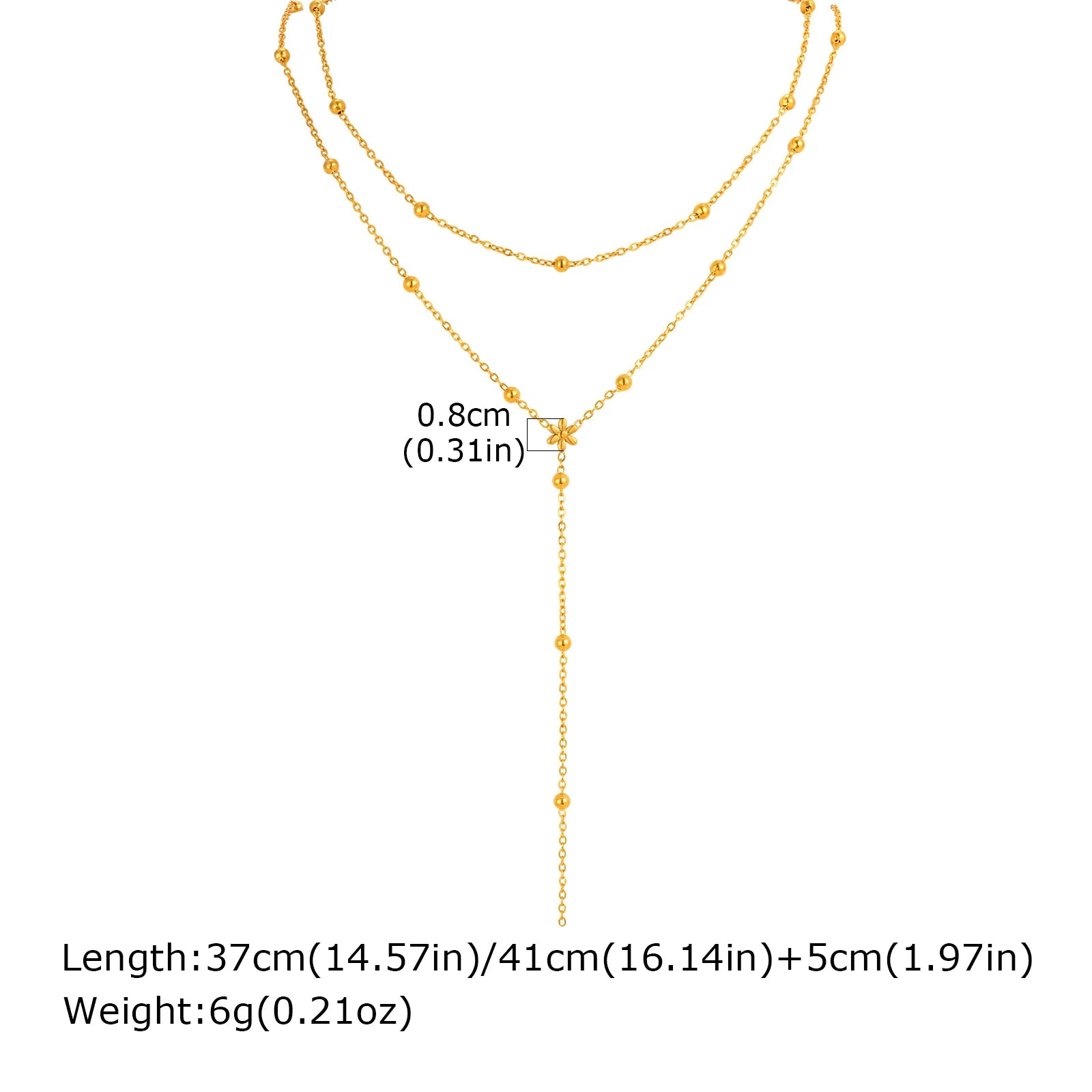 Stainless Steel Lip Chain,Double Layered Fringe Necklace,Gold Color Chaoker Fashion Jewelry Long Neckalce Sets