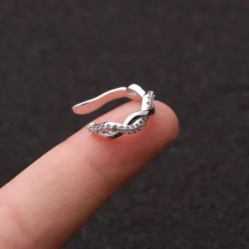 Cute Metal Leaf Earcuff Clips On Earring for Women Girls, No Fake Piercing Cartilage Earrings Ear Ring Without Hole