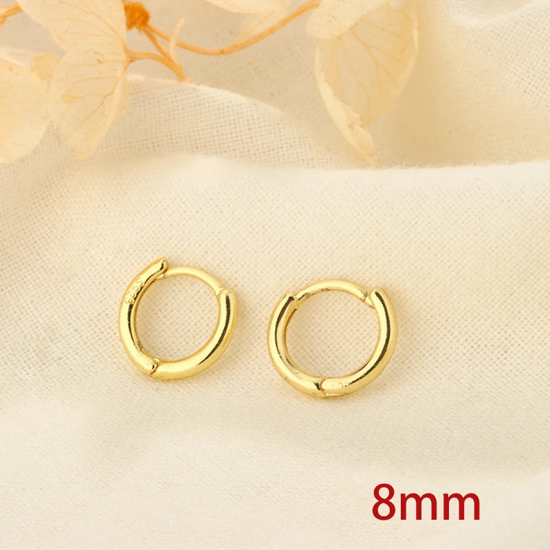 Dainty Tiny Layered Gold Plated Copper Metal Paved CZ Huggie Hoop Earrings for Women Girls Luxury Elegant Catilage Hoops Jewelry