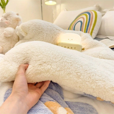 3pcs All-Season Thickened Lamb Wool & Sherpa Quilt Set - Home/Dorm Multi-Person Winter Bedding with 2 Pillowcases