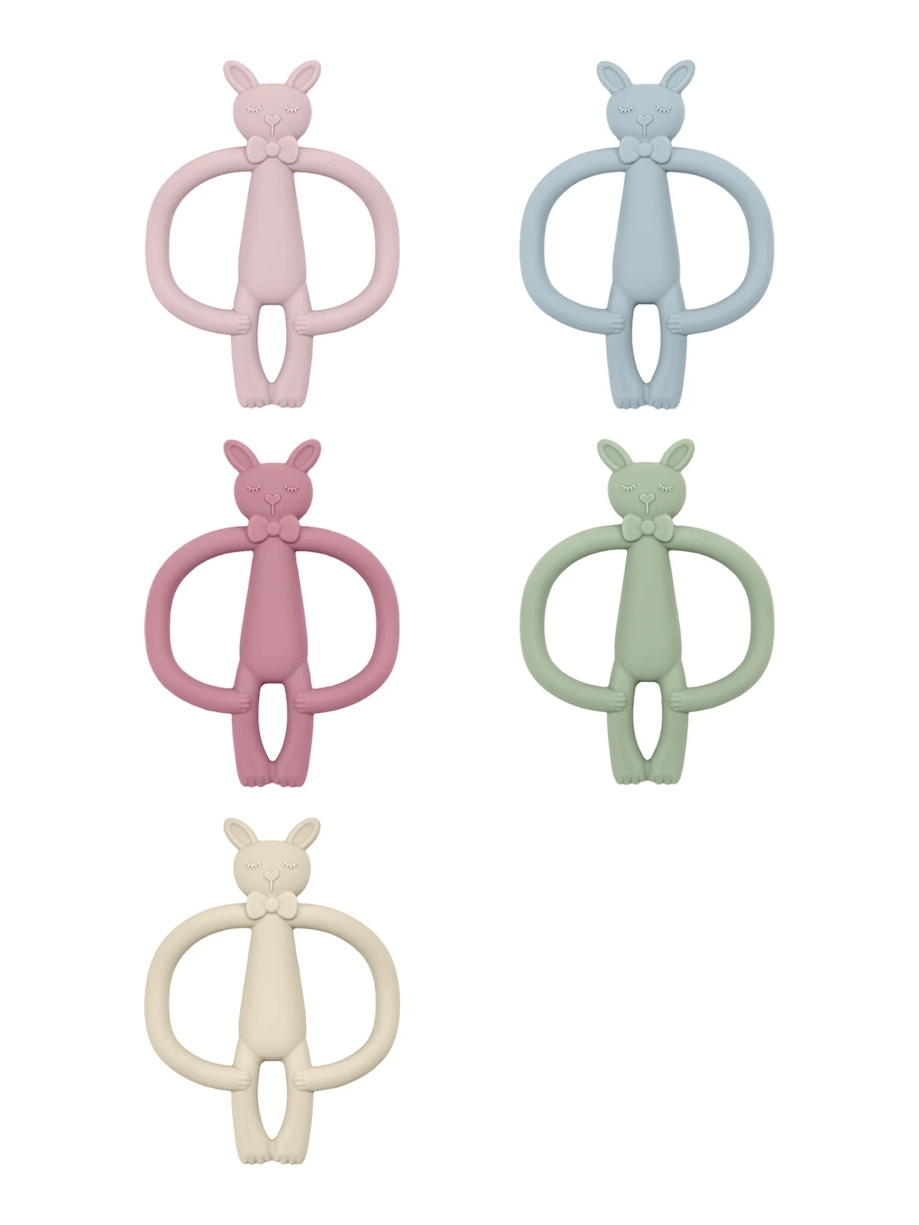 Color Kids Silicone Teether Toys Baby Nursing Teether Gifts Newborn Cartoon Rabbit Teether Toys Teething Infant Chewing Toy