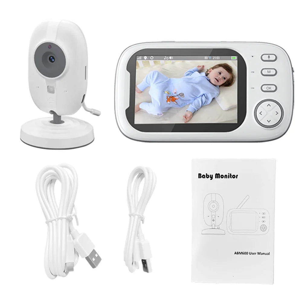 3.5 inch Wireless Video Baby Monitor Night Vision Temperature Monitoring 2 Way Audio Talk Baby Nanny Security Camera