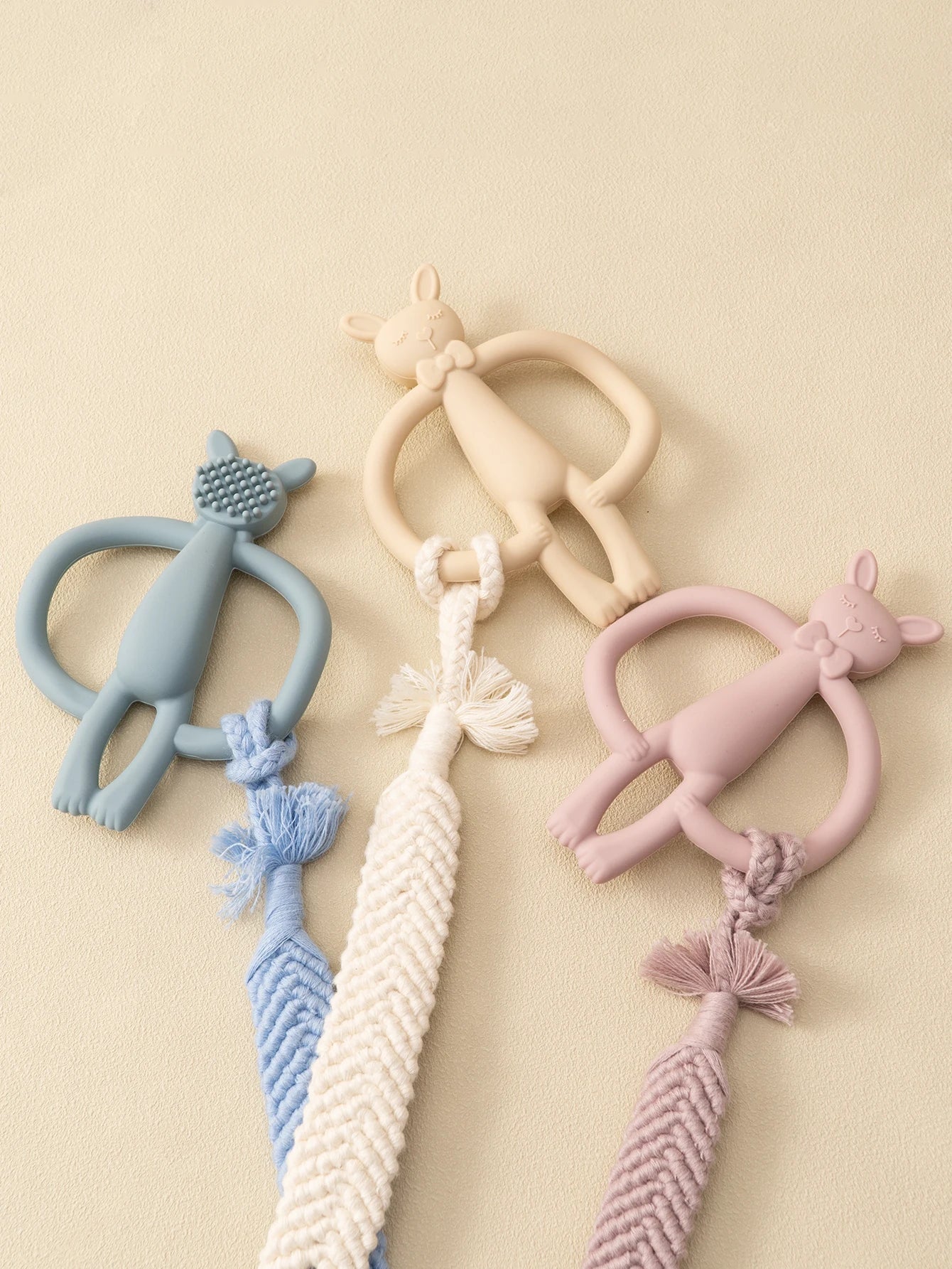 Color Kids Silicone Teether Toys Baby Nursing Teether Gifts Newborn Cartoon Rabbit Teether Toys Teething Infant Chewing Toy