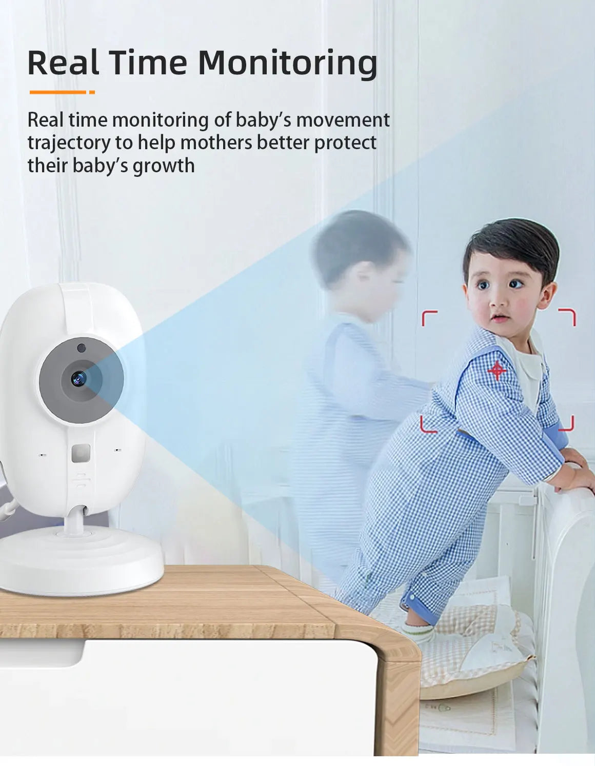 3.5 inch Wireless Video Baby Monitor Night Vision Temperature Monitoring 2 Way Audio Talk Baby Nanny Security Camera