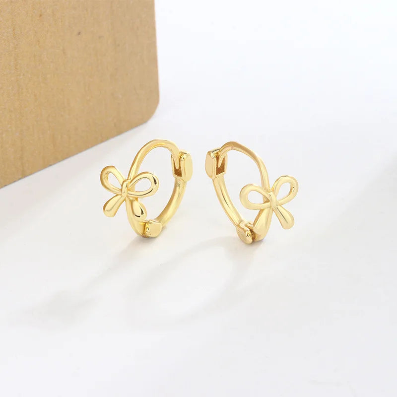 Dainty Tiny Layered Gold Plated Copper Metal Paved CZ Huggie Hoop Earrings for Women Girls Luxury Elegant Catilage Hoops Jewelry